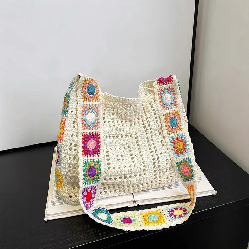 Coastal Catch Woven Beach Tote Bag