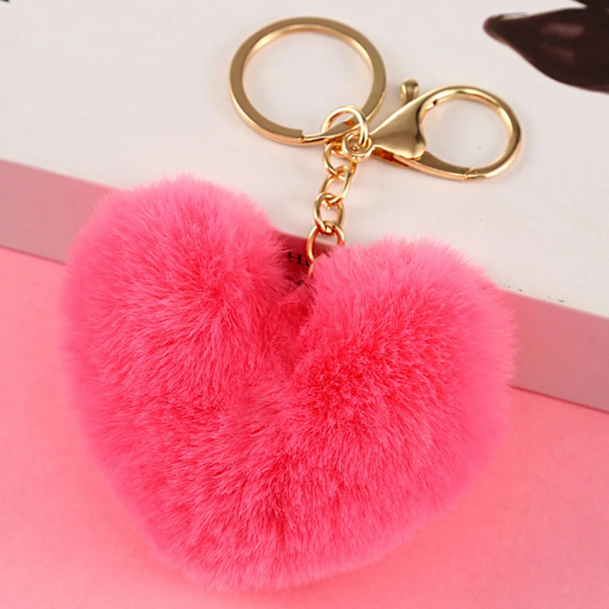 Heart Plush Keychain