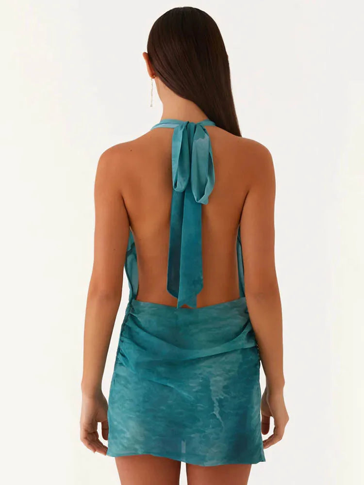 Temptation Twist Halter Mini Dress