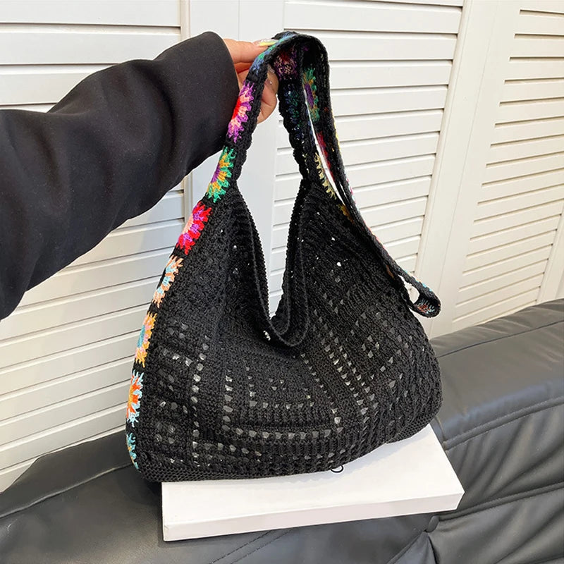 Coastal Catch Woven Beach Tote Bag