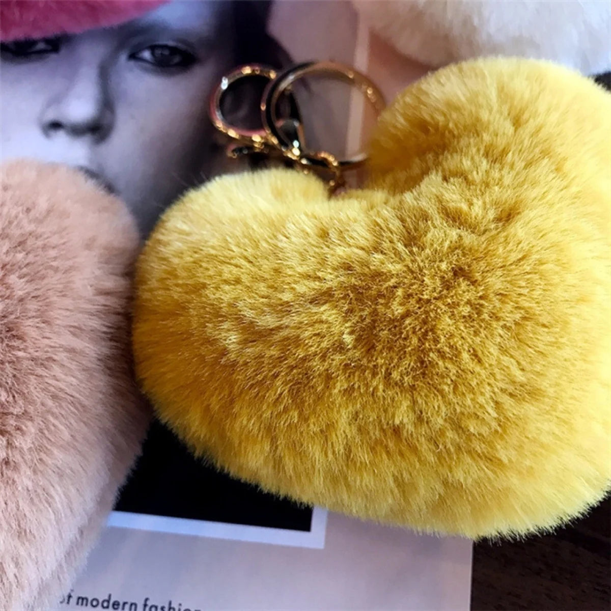 Heart Plush Keychain
