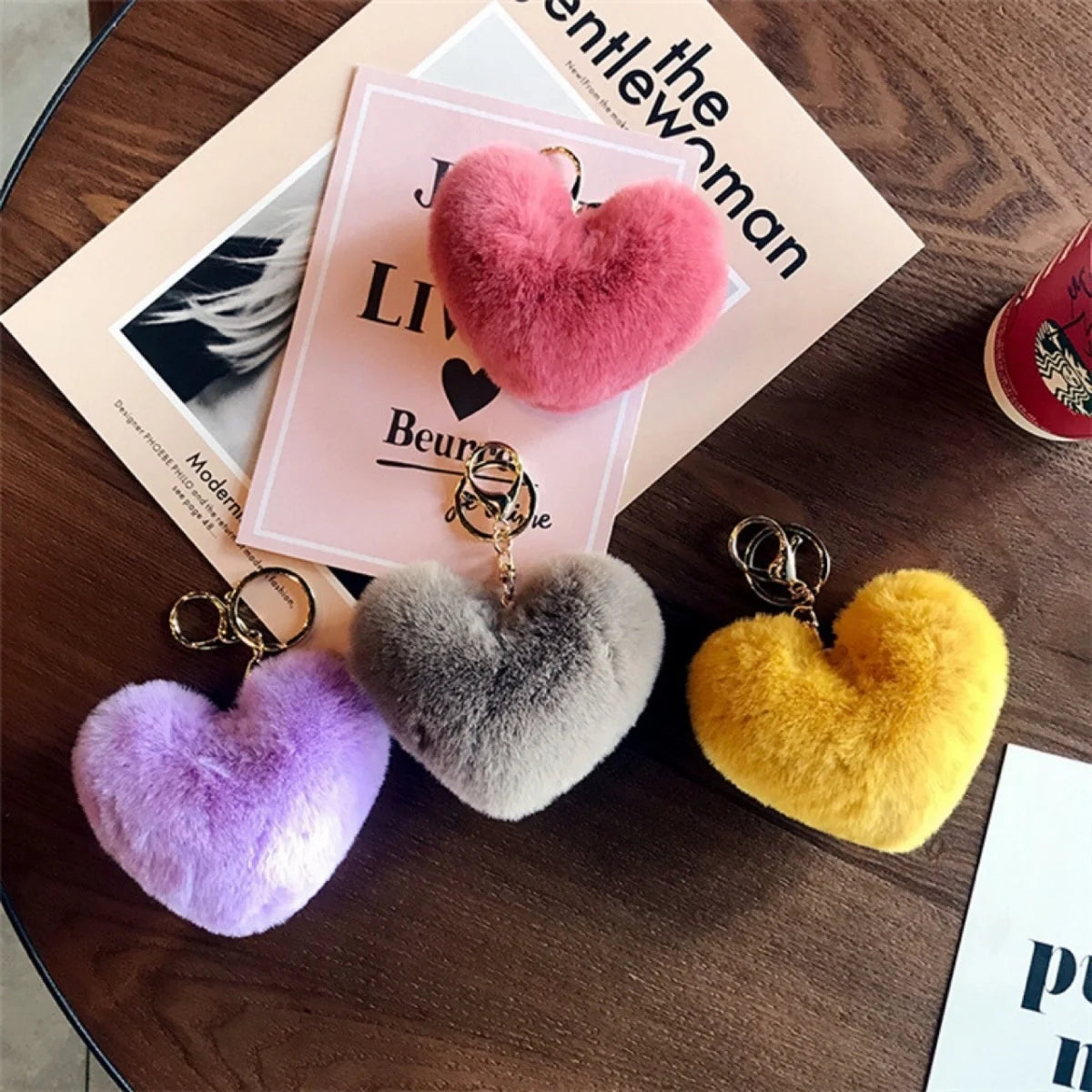 Heart Plush Keychain