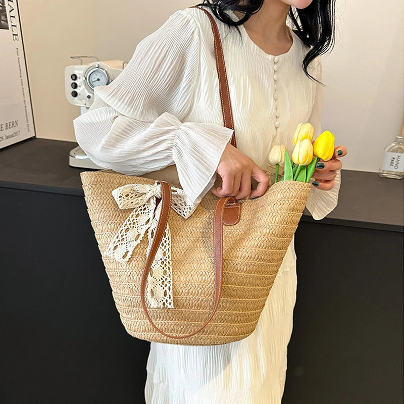 Bow & Tide Woven Beach Bag