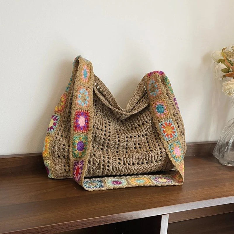 Coastal Catch Woven Beach Tote Bag