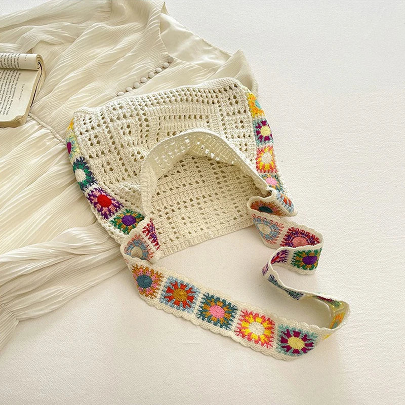 Coastal Catch Woven Beach Tote Bag