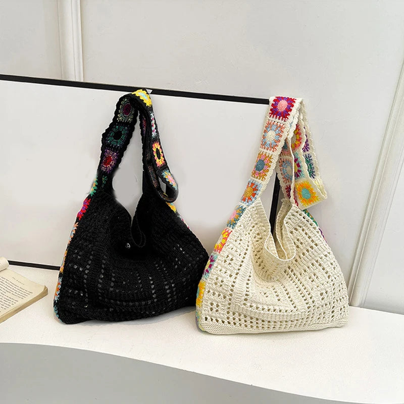 Coastal Catch Woven Beach Tote Bag