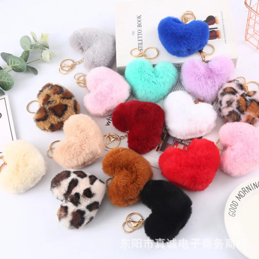 Heart Plush Keychain